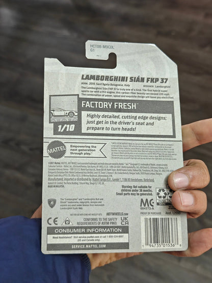 Hot Wheels Lamborghini Sian FKP 37 - Green (Imported) - Kinder Logs