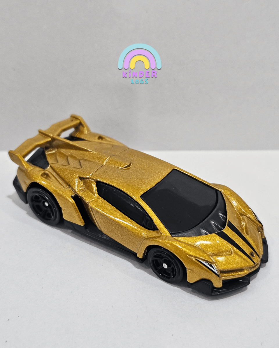 Hot Wheels Lamborghini Veneno - Gold (Uncarded) - Kinder Logs