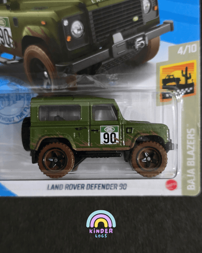 Hot Wheels Land Rover Defender 90 - Army Green (Imported) - Kinder Logs