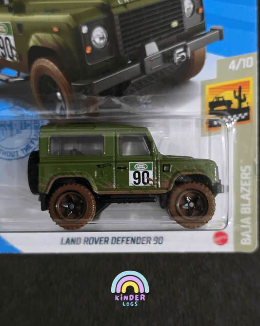 Hot Wheels Land Rover Defender 90 - Army Green (Imported) - Kinder Logs