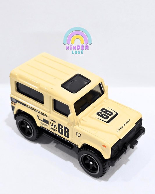 Hot Wheels Land Rover Defender 90 - Cream (Uncarded) - Kinder Logs