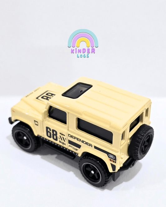 Hot Wheels Land Rover Defender 90 - Cream (Uncarded) - Kinder Logs