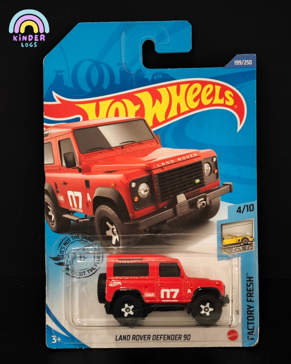 Hot Wheels Land Rover Defender 90 (Exclusive Red Color) - Kinder Logs