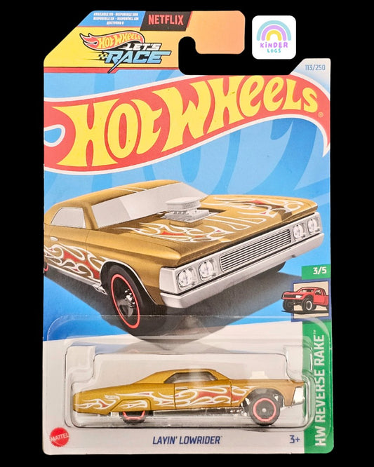 Hot Wheels Layin' Lowrider - Gold Color (K Case) - Kinder Logs