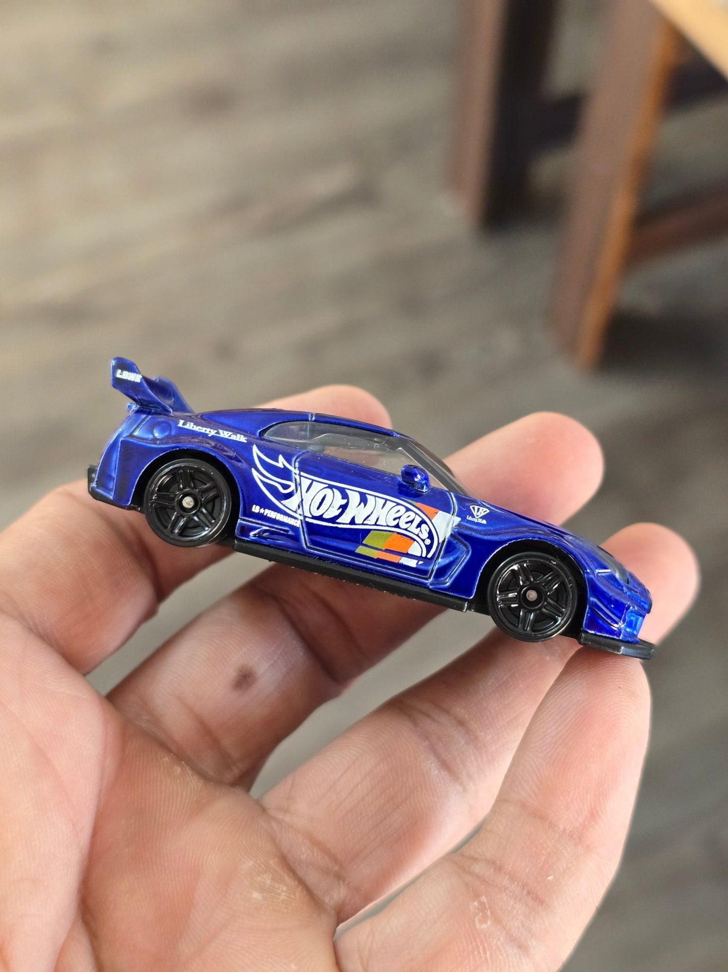 Hot Wheels LB - Silhouette Works GT Nissan 35GT - RR Ver.2 - Blue (Uncarded - New) - Kinder Logs