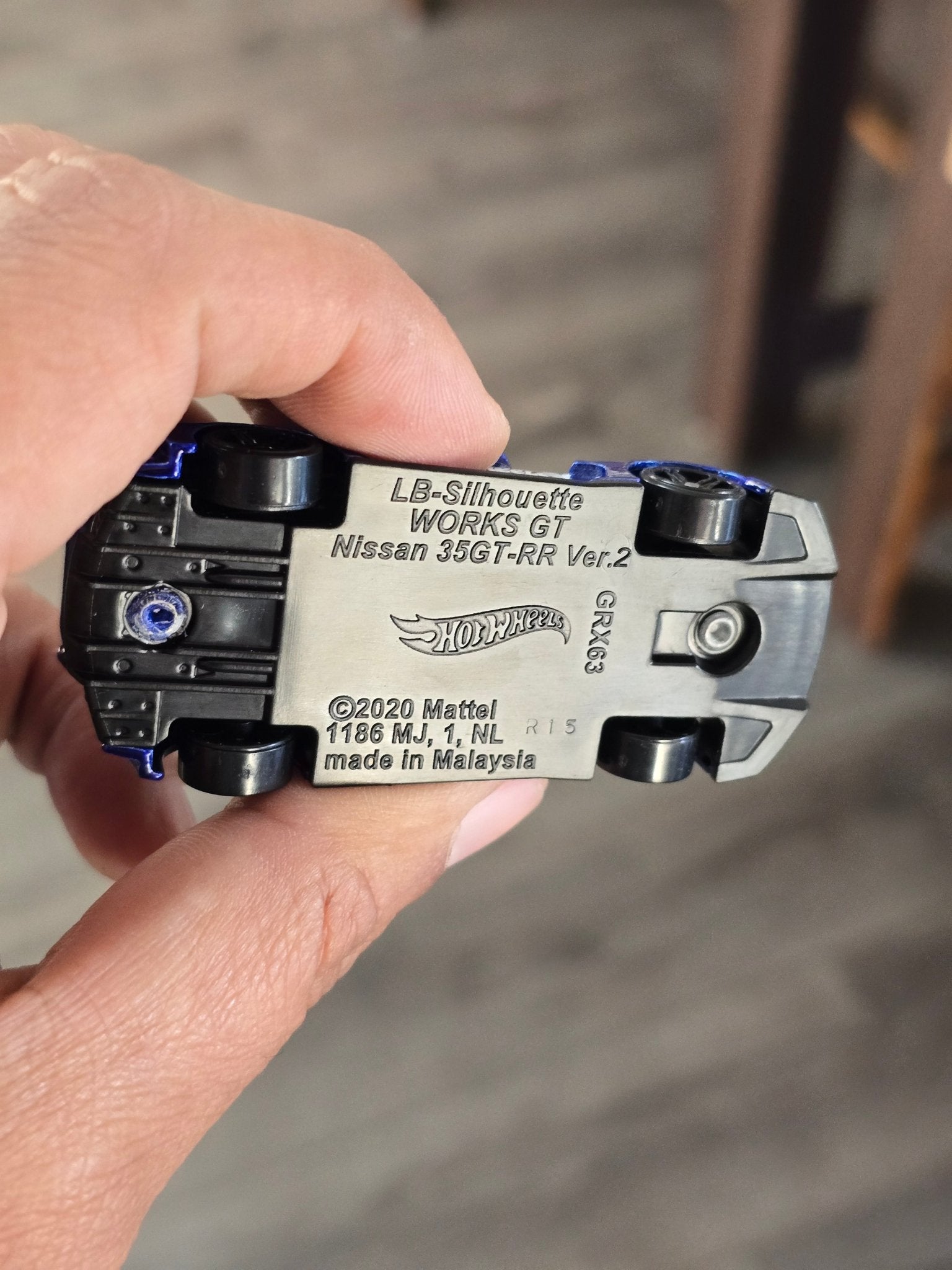 Hot Wheels LB - Silhouette Works GT Nissan 35GT - RR Ver.2 - Blue (Uncarded - New) - Kinder Logs