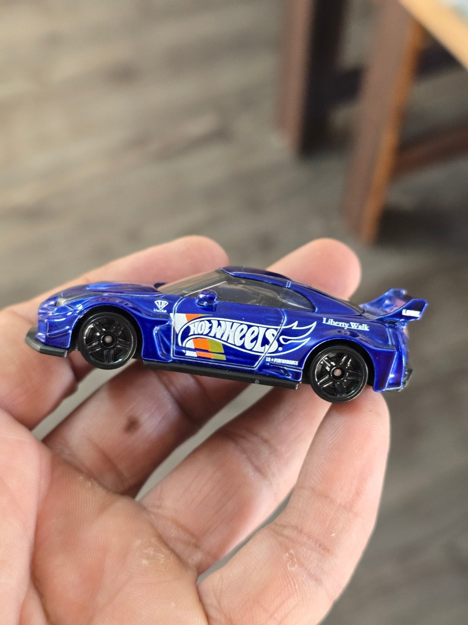 Hot Wheels LB - Silhouette Works GT Nissan 35GT - RR Ver.2 - Blue (Uncarded - New) - Kinder Logs