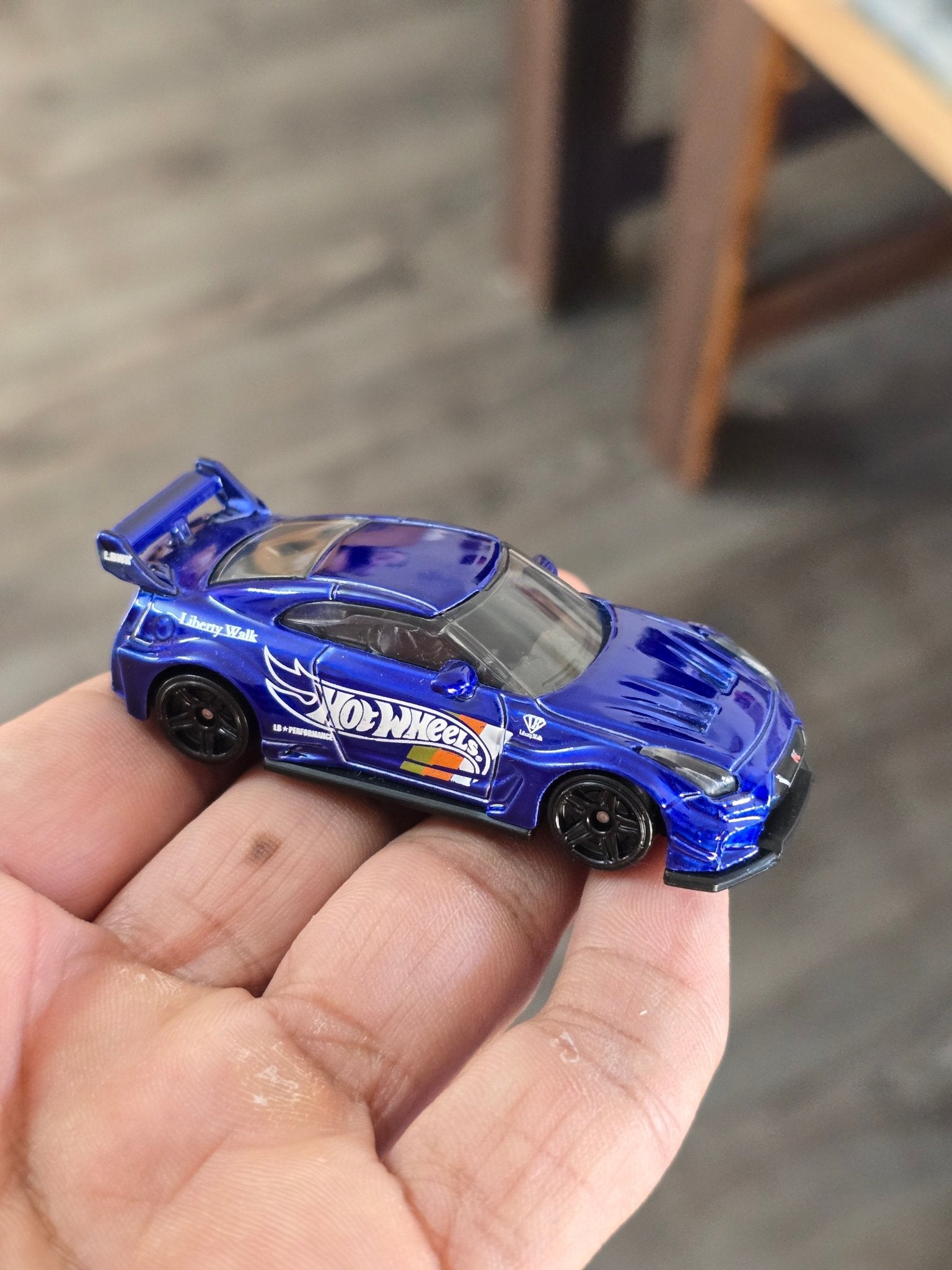 Hot Wheels LB - Silhouette Works GT Nissan 35GT - RR Ver.2 - Blue (Uncarded - New) - Kinder Logs
