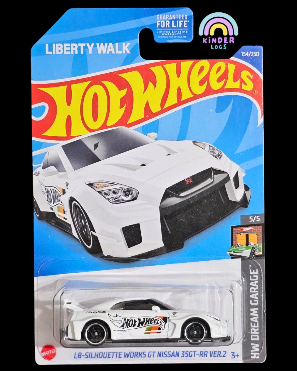 Hot Wheels LB - Silhouette Works GT Nissan 35GT - RR Ver.2 Liberty Walk (White) - Kinder Logs