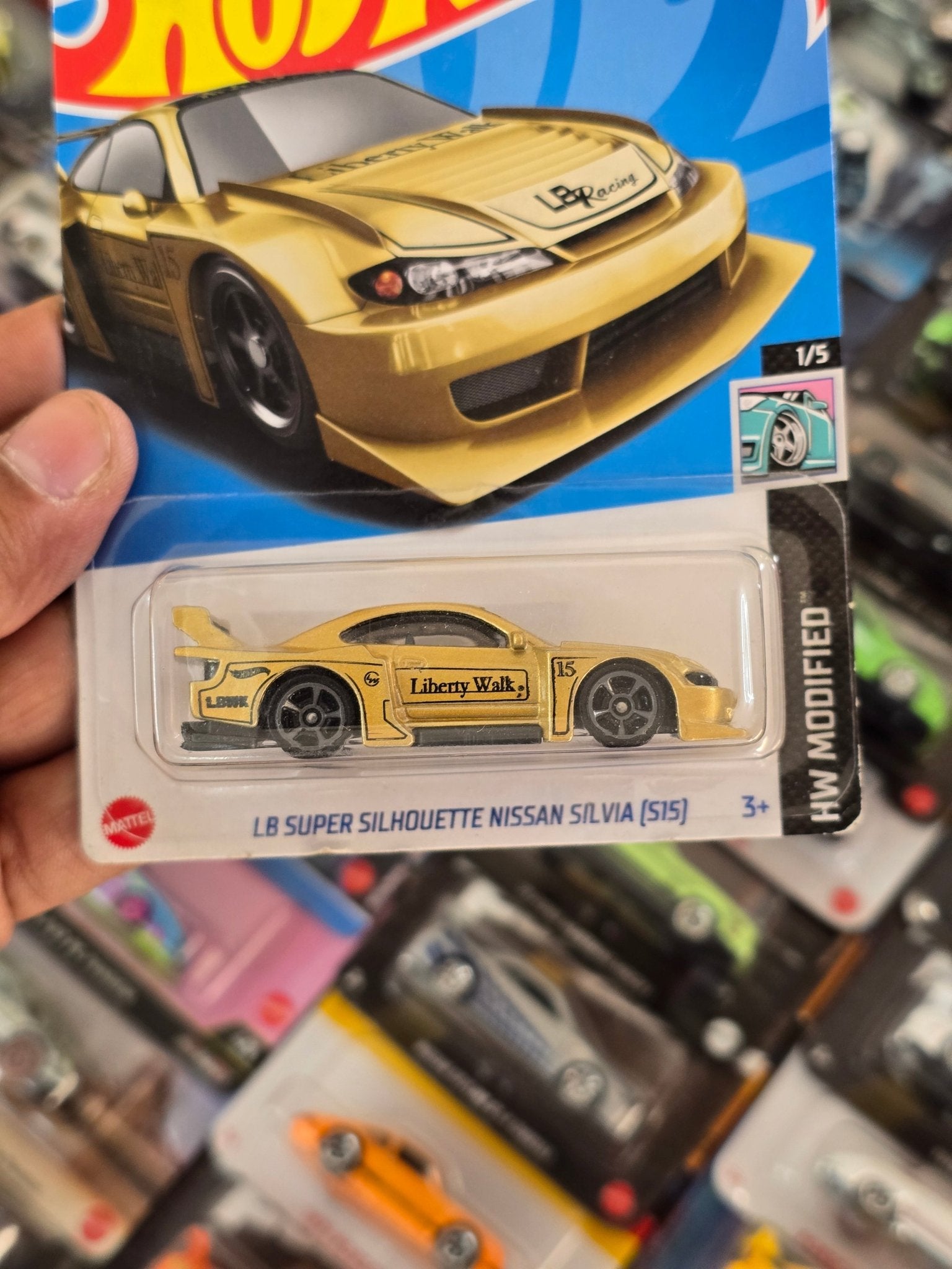 Hot Wheels LB Super Silhouette Nissan Silvia S15 (Gold) - Kinder Logs