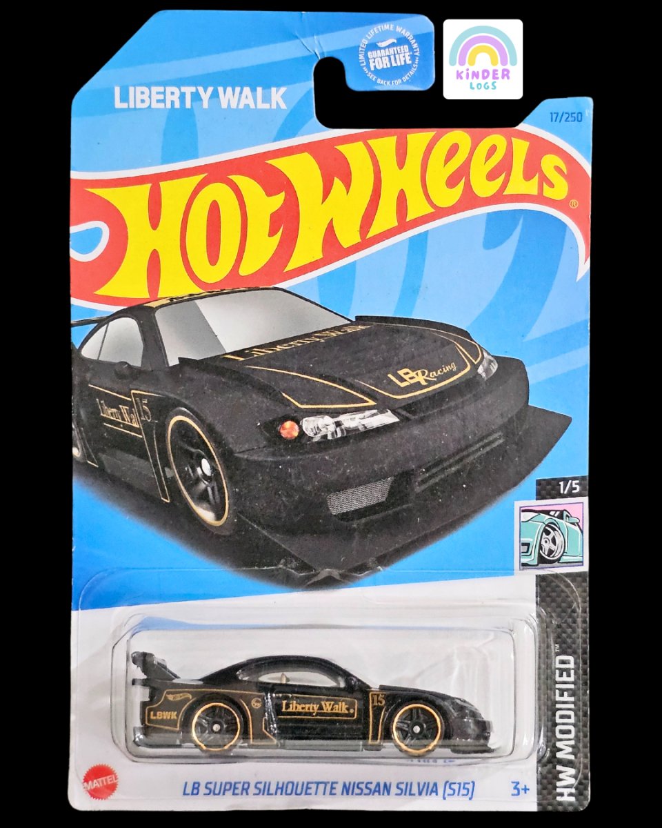 Hot Wheels LB Super Silhouette Nissan Silvia S15 Liberty Walk (Black) - Kinder Logs