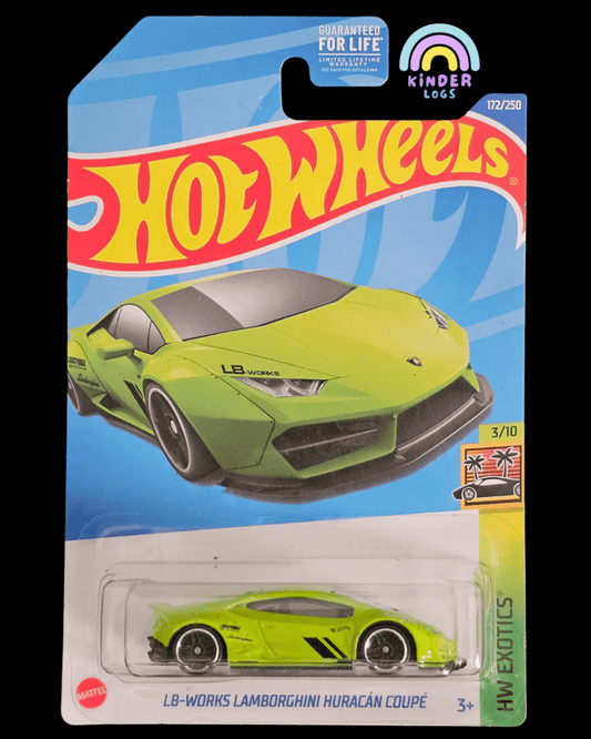 Hot Wheels LB Works Lamborghini Huracan Coupe (Green) - Kinder Logs