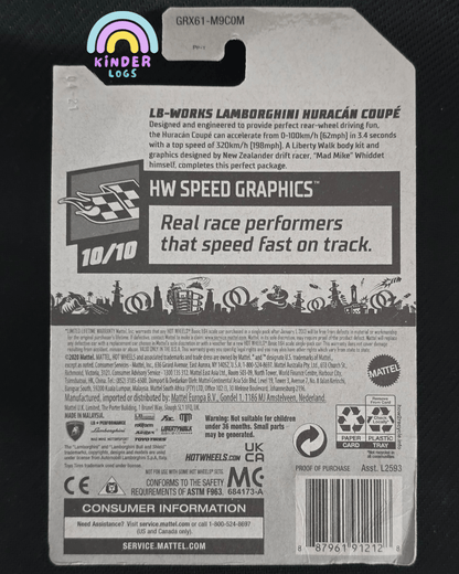 Hot Wheels LB Works Lamborghini Huracan Coupe (Liberty Walk) - Kinder Logs