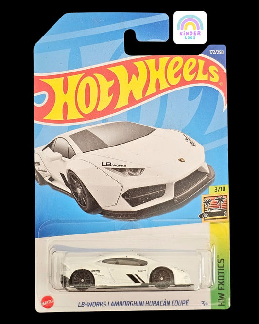 Hot Wheels LB Works Lamborghini Huracan Coupe (White) - Kinder Logs