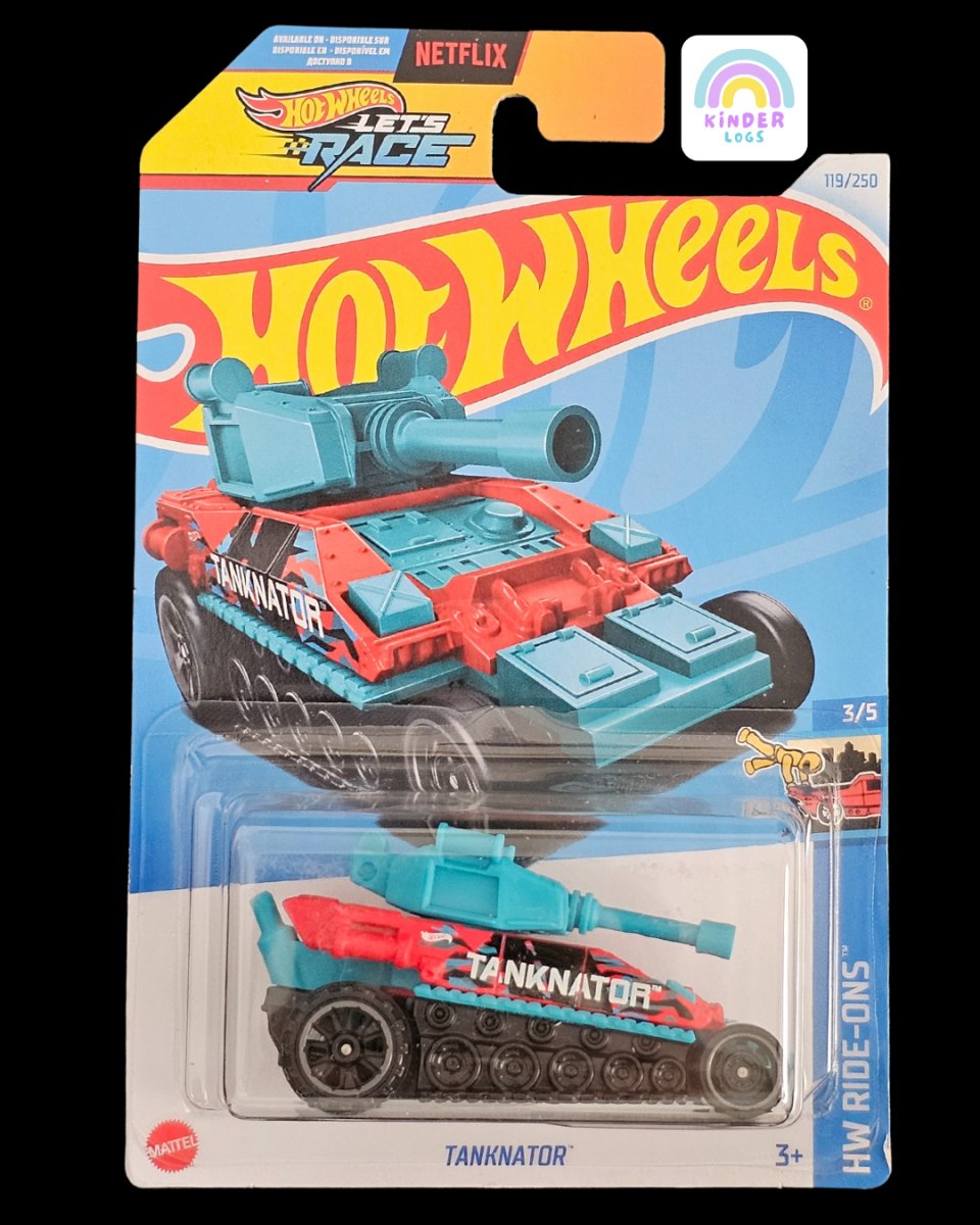 Hot Wheels Let's Race Tanknator - The Tank Car! - Kinder Logs