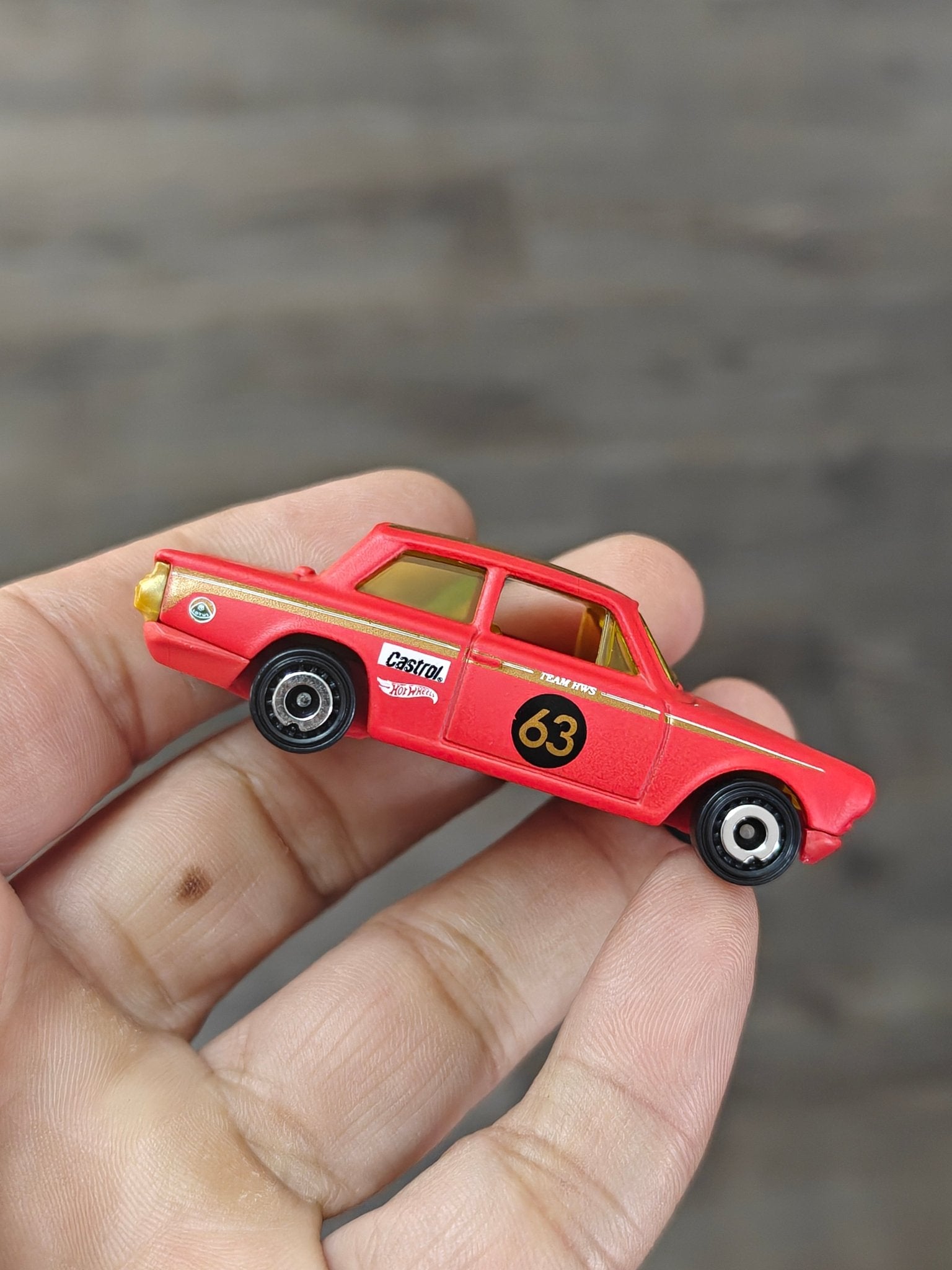 Hot Wheels Lotus Cortina - Red (Uncarded - New) - Kinder Logs