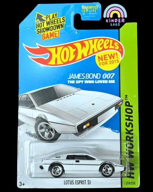 Hot Wheels Lotus Esprit S1 - James Bond 007 The Spy Who Loved Me (Imported) - Kinder Logs