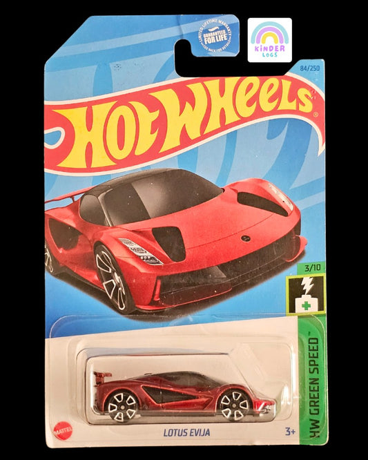 Hot Wheels Lotus Evija - Red Color - Kinder Logs