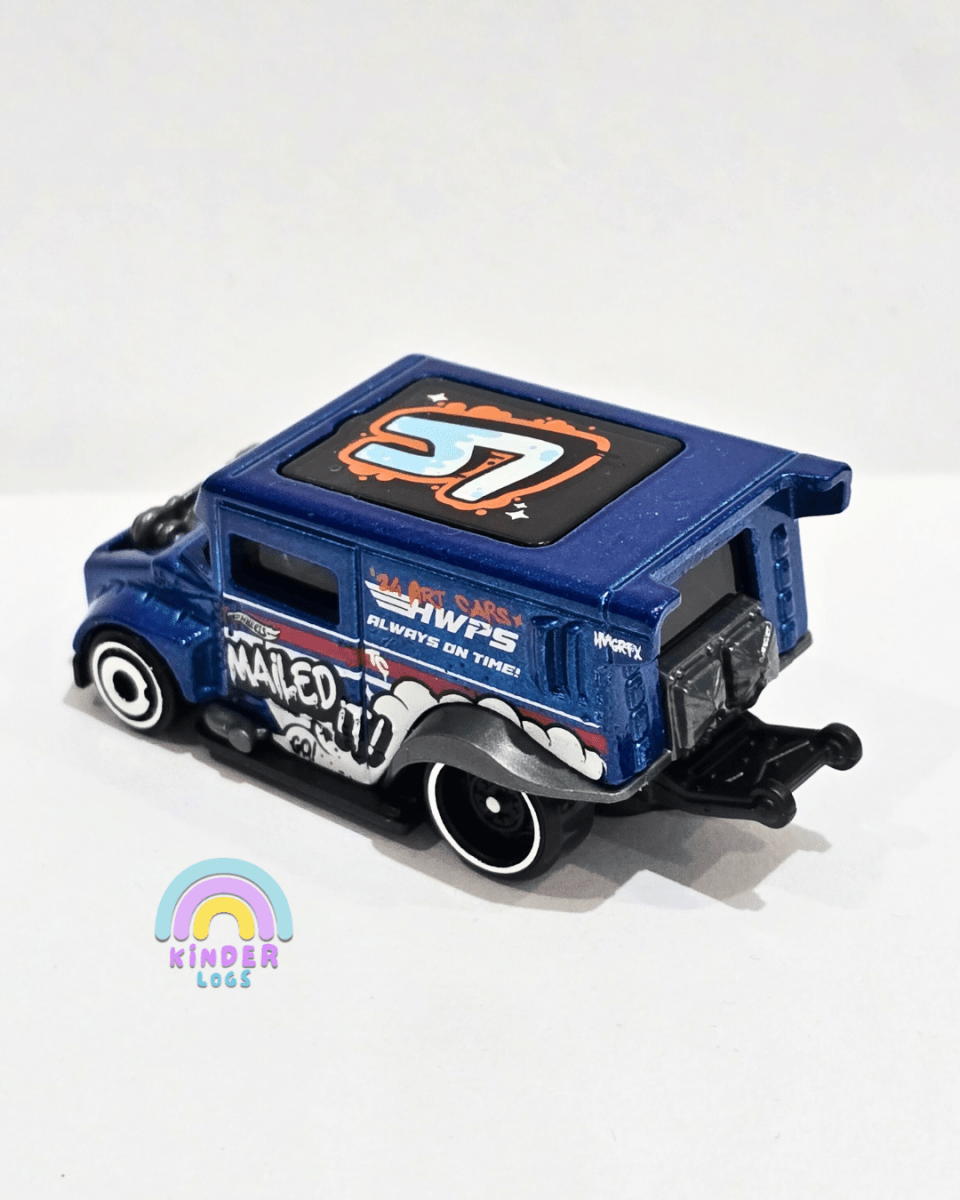 Hot Wheels Mailed It! - Blue (Uncarded) - Kinder Logs