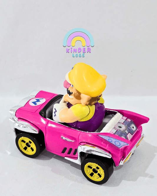 Hot Wheels Mario Kart - Badwagon - WARIO Car (Uncarded) - Kinder Logs