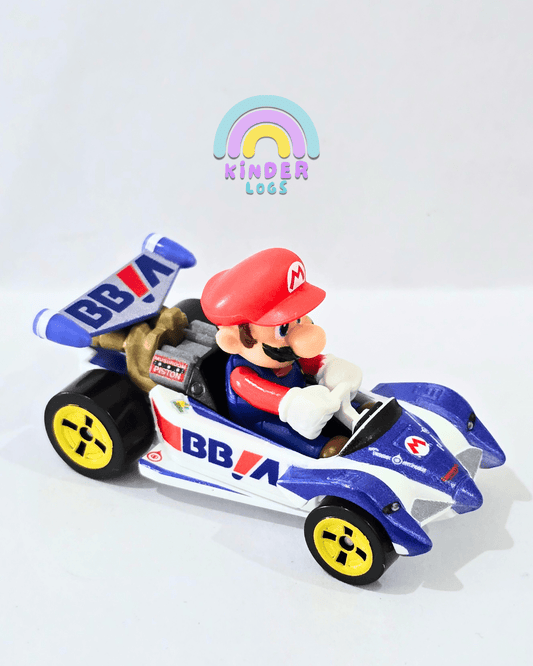 Hot Wheels Mario Kart - Circuit Special - MARIO Car (Uncarded) - Kinder Logs