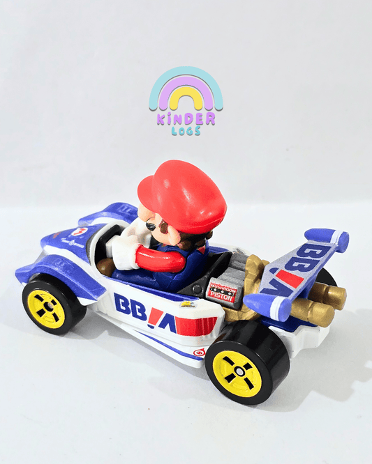 Hot Wheels Mario Kart - Circuit Special - MARIO Car (Uncarded) - Kinder Logs