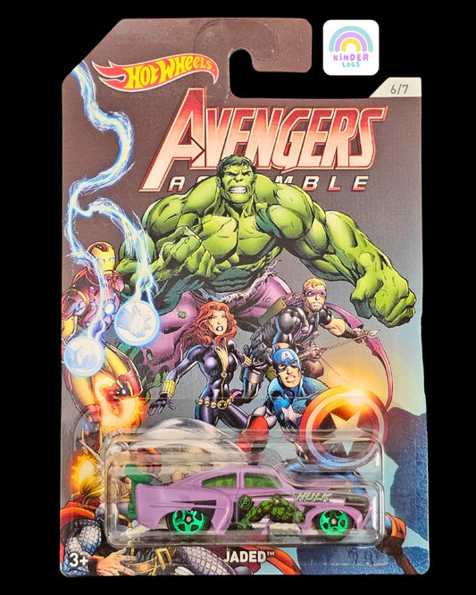 Hot Wheels Marvel Avengers Assemble Jaded Hulk Car - Kinder Logs