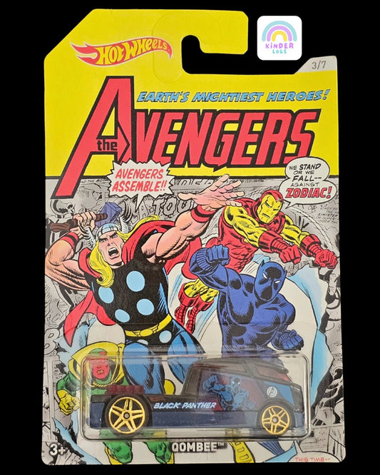 Hot Wheels Marvel Avengers Qombee Black Panther Car - Kinder Logs