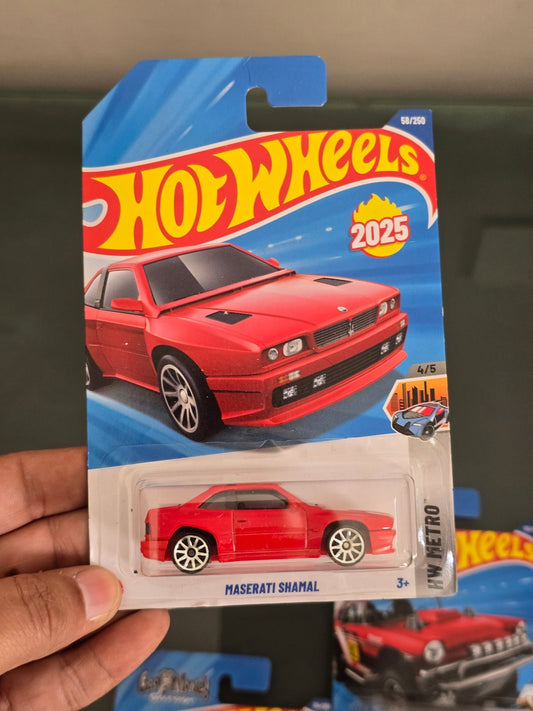 Hot Wheels Maserati Shamal - Red (Imported) - Kinder Logs