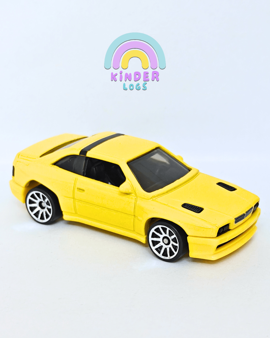 Hot Wheels Maserati Shamal - Yellow (Uncarded - New) - Kinder Logs