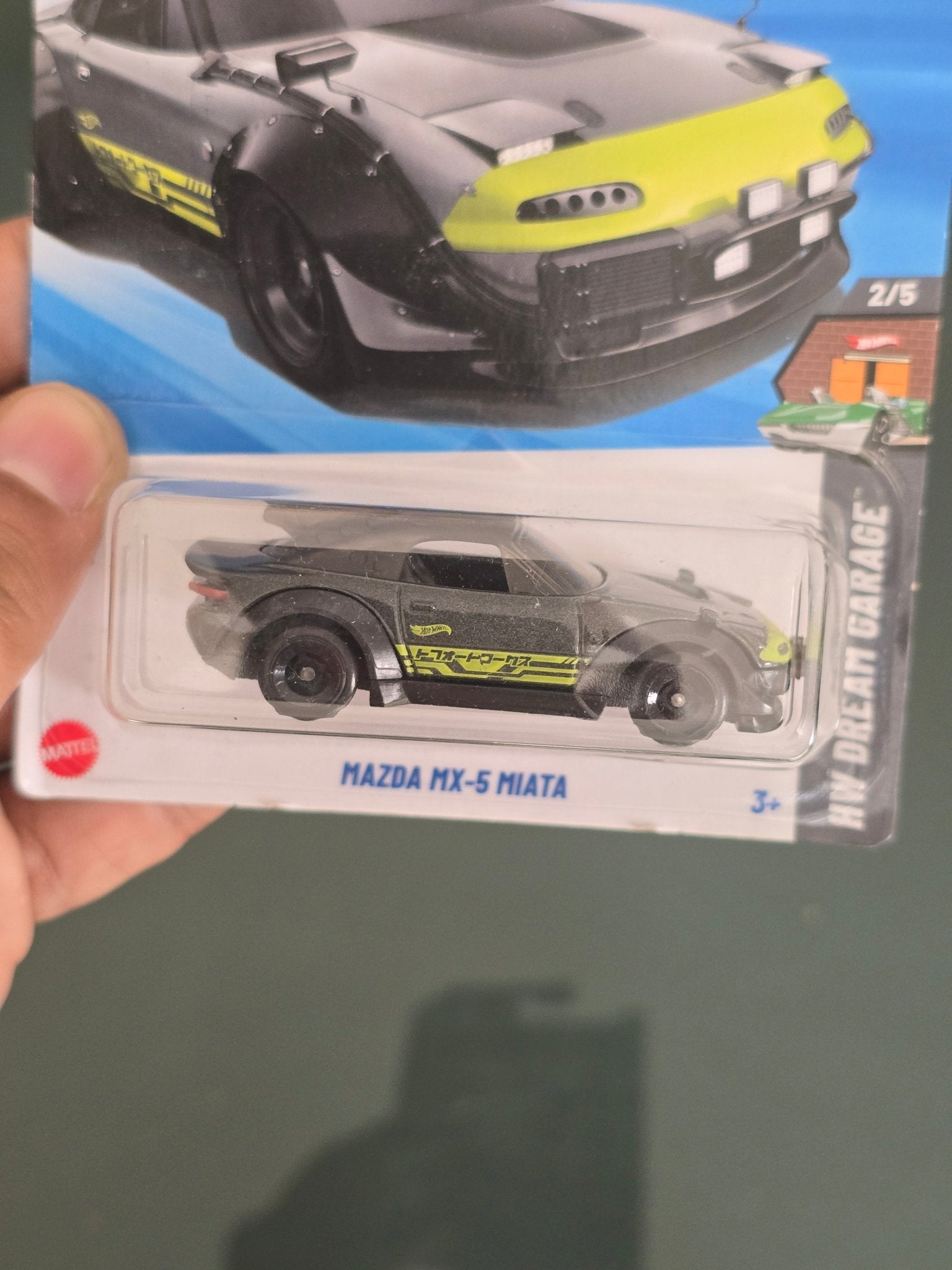 Hot Wheels Mazda MX - 5 Miata - Dark Grey (Imported) - Kinder Logs