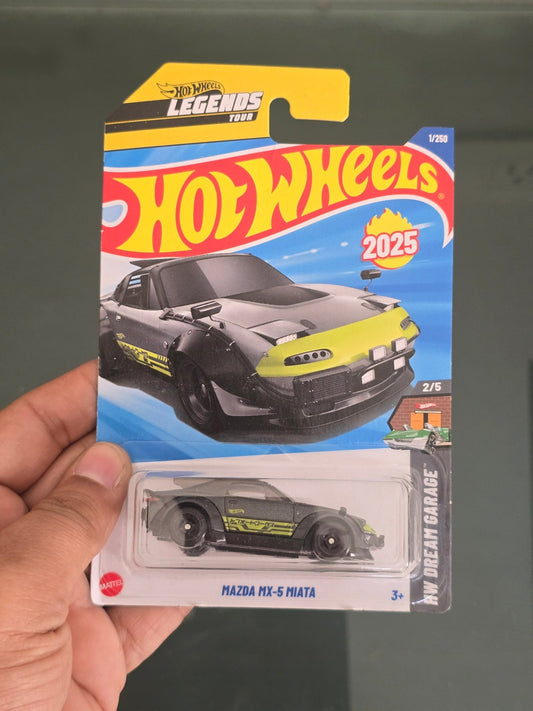 Hot Wheels Mazda MX - 5 Miata - Dark Grey (Imported) - Kinder Logs