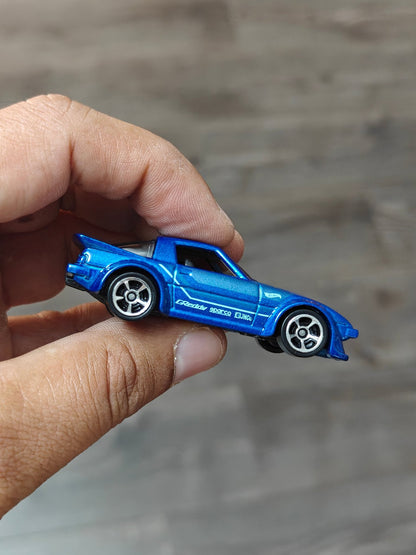 Hot Wheels Mazda RX-7 - Blue (Uncarded - New) - Kinder Logs