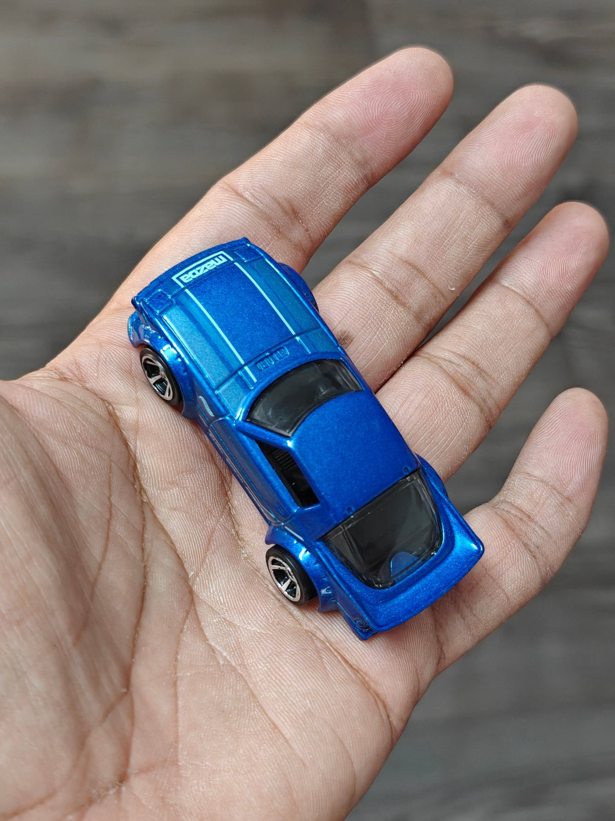 Hot Wheels Mazda RX-7 - Blue (Uncarded - New) - Kinder Logs