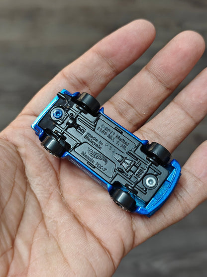 Hot Wheels Mazda RX-7 - Blue (Uncarded - New) - Kinder Logs