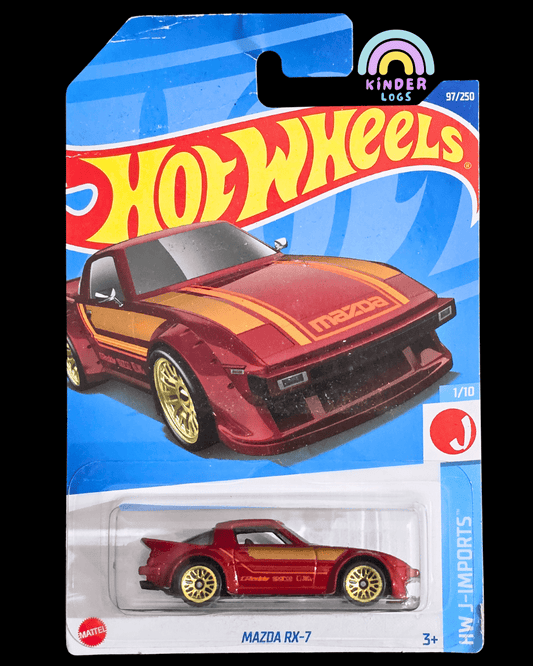 Hot Wheels Mazda RX - 7 - Maroonish Red (Imported) - Kinder Logs