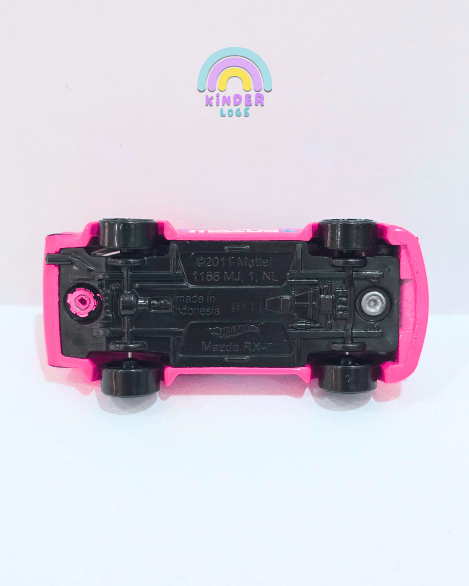 Hot Wheels Mazda RX - 7 Neon Speeders - Pink (Uncarded) - Kinder Logs
