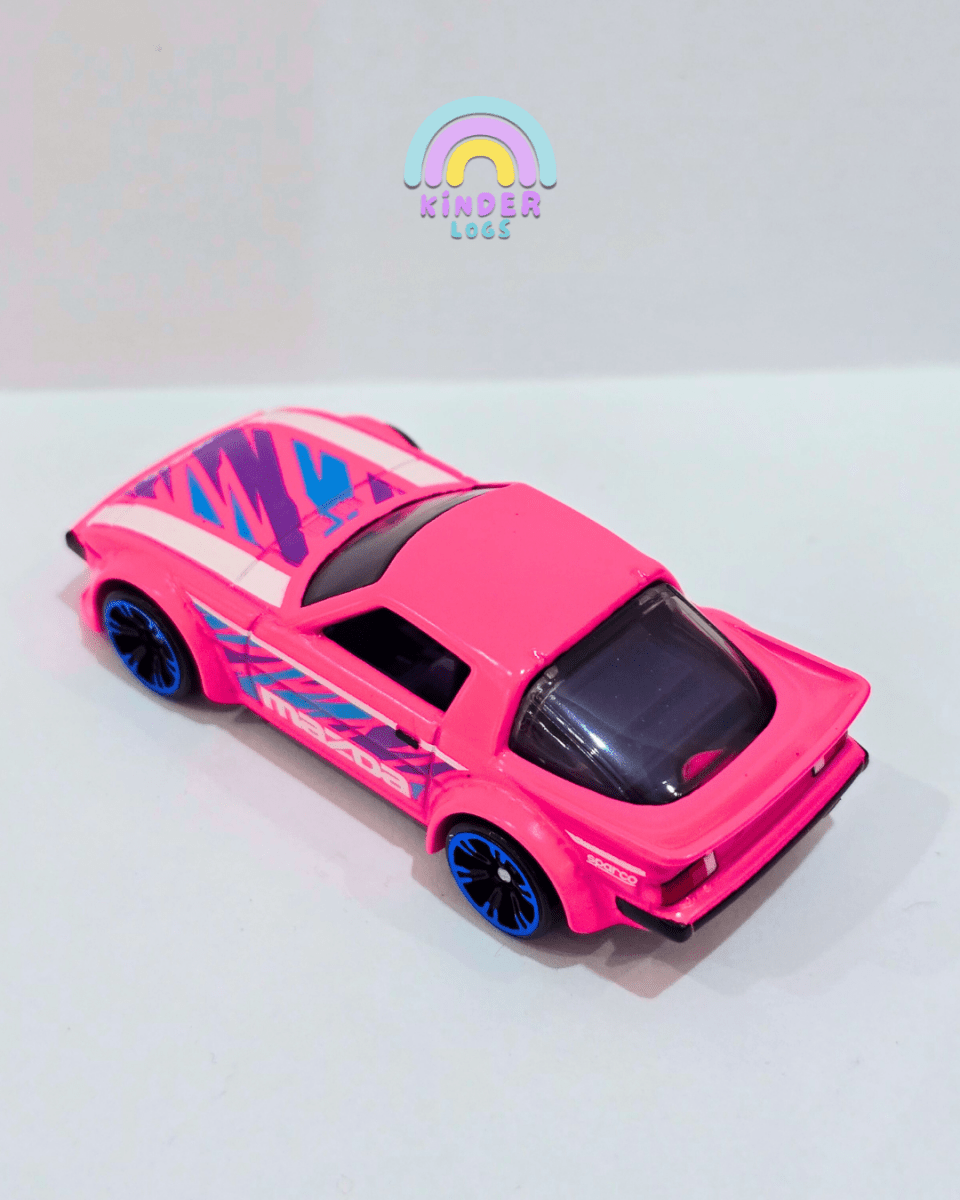 Hot Wheels Mazda RX - 7 Neon Speeders - Pink (Uncarded) - Kinder Logs