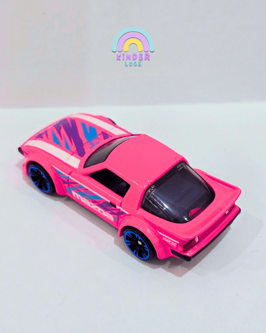 Hot Wheels Mazda RX - 7 Neon Speeders - Pink (Uncarded) - Kinder Logs