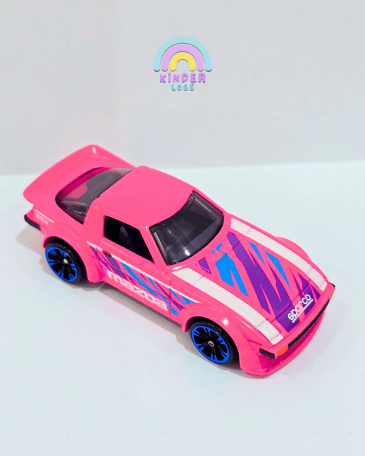 Hot Wheels Mazda RX - 7 Neon Speeders - Pink (Uncarded) - Kinder Logs