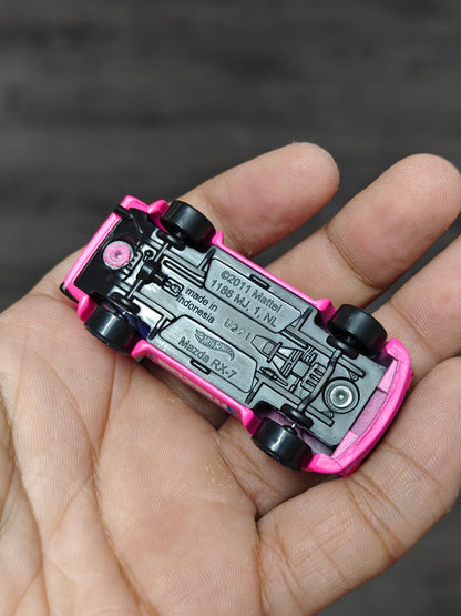Hot Wheels Mazda RX-7 Neon Speeders - Pink (Uncarded - New) - Kinder Logs