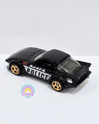 Hot Wheels Mazda RX - 7 Police Car - Black (Uncarded) - Kinder Logs