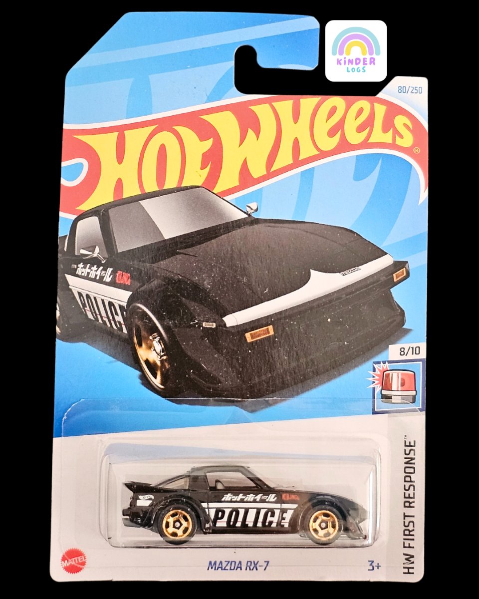 Hot Wheels Mazda RX - 7 Police Car (L Case) - Kinder Logs