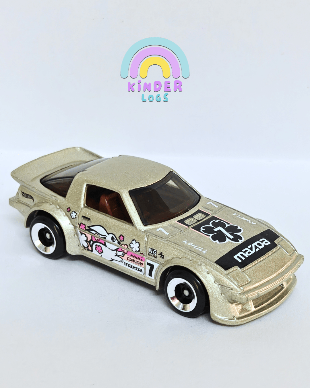 Hot Wheels Mazda RX7 - Beige (Uncarded - New) - Kinder Logs