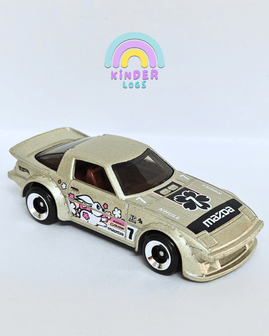 Hot Wheels Mazda RX7 - Beige (Uncarded - New) - Kinder Logs