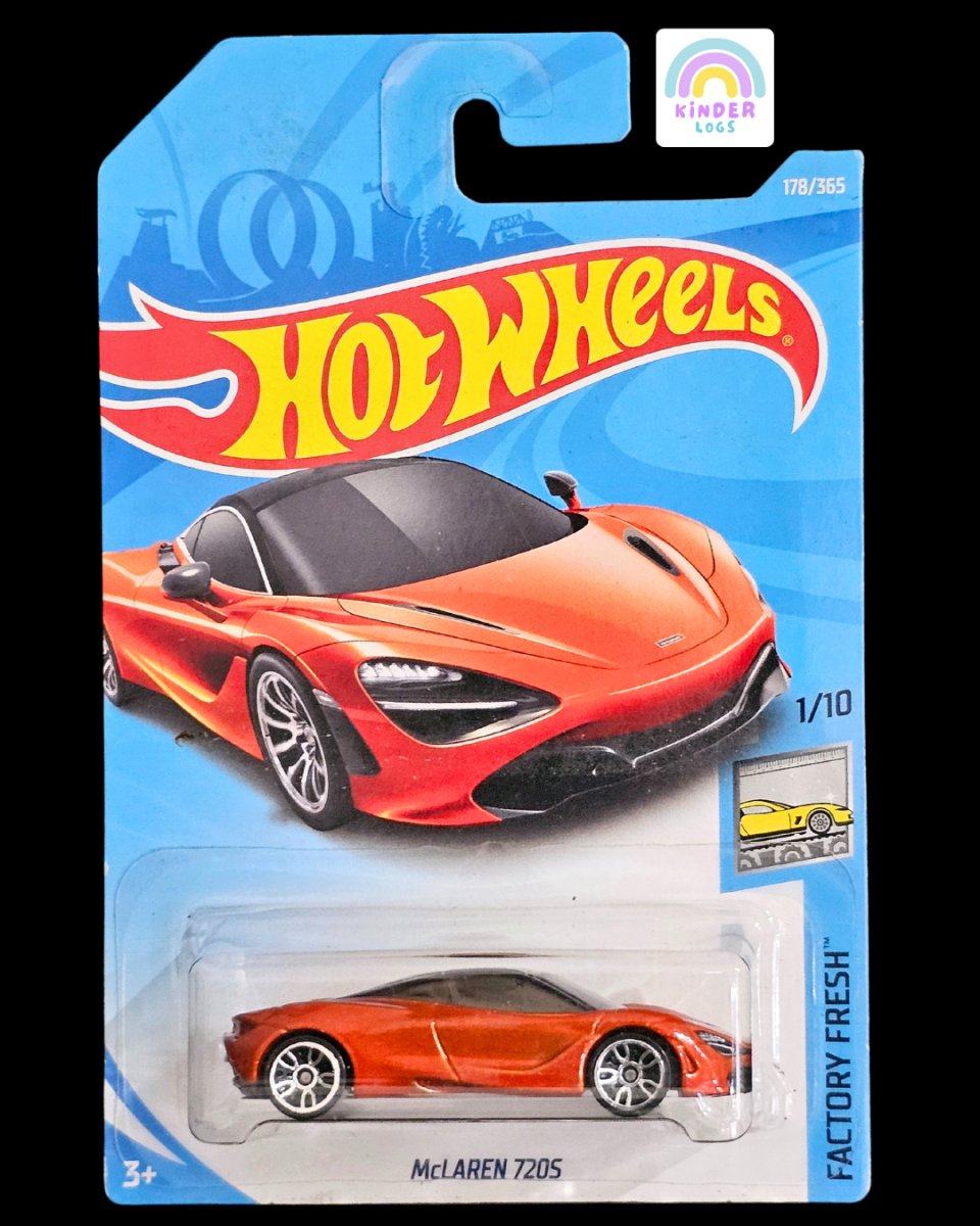 Hot Wheels McLaren 720S - Orange Color - Kinder Logs