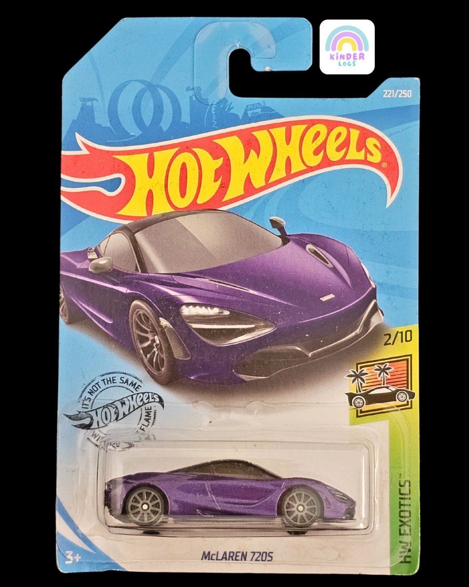 Hot Wheels McLaren 720S - Purple Color - Kinder Logs