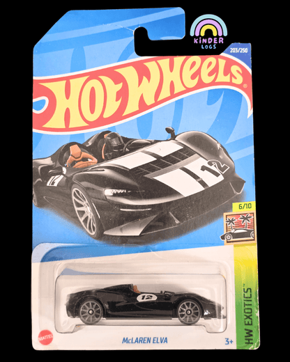 Hot Wheels McLaren Elva - Black (Imported) - Kinder Logs