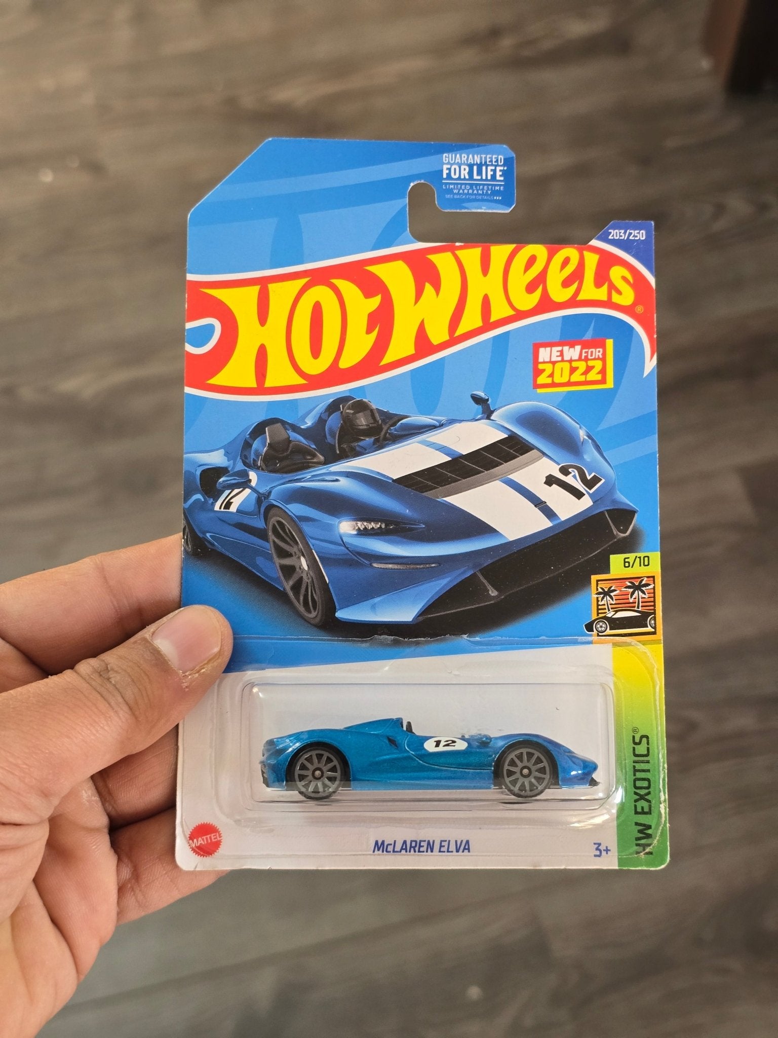 Hot Wheels McLaren Elva - Blue (Imported) - Kinder Logs
