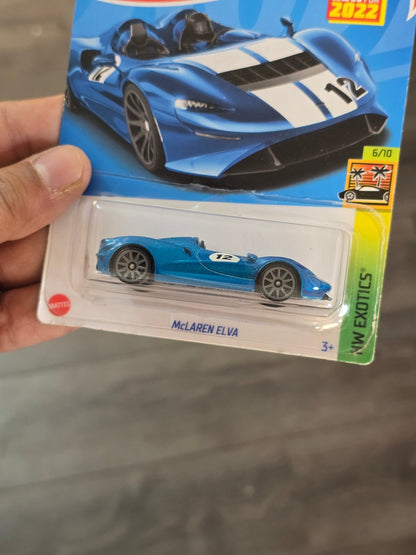 Hot Wheels McLaren Elva - Blue (Imported) - Kinder Logs